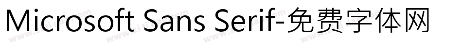 Microsoft Sans Serif字体转换